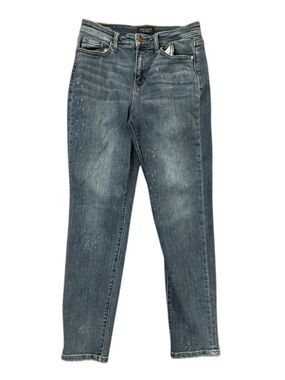 Judy Blue Beach Splash Boyfriend Jeans High Rise Distressed 7/28 JB82346DK